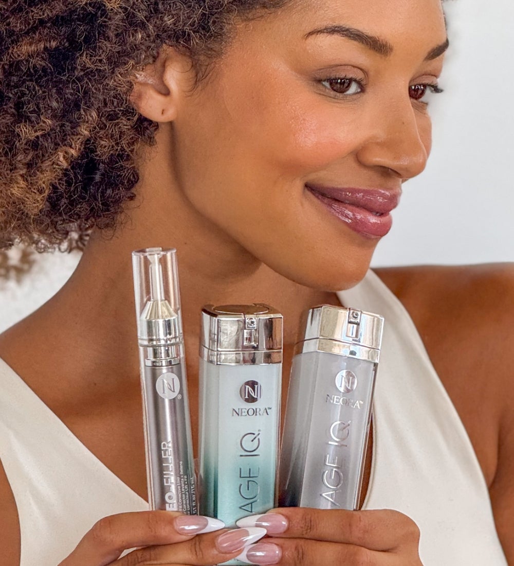 Neo-FILLER SOLD OUT in 5 Days! Featured is a woman holding a Neo-FILLER tube.